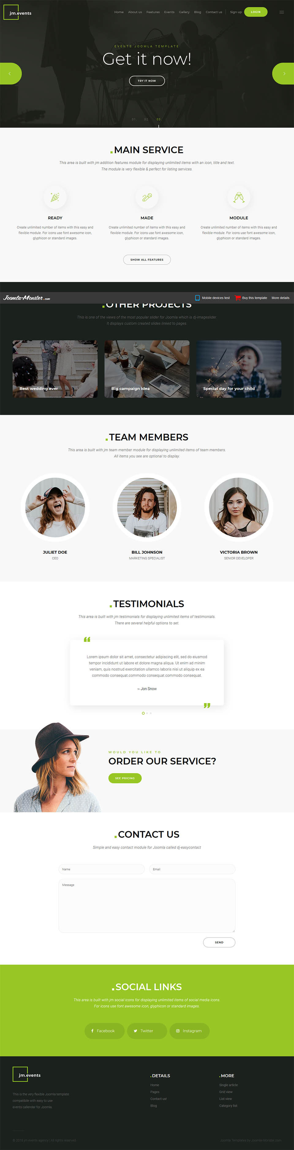 Template Joomla-Monster Events Agency Joomla template Joomla-Monster Events Agency
