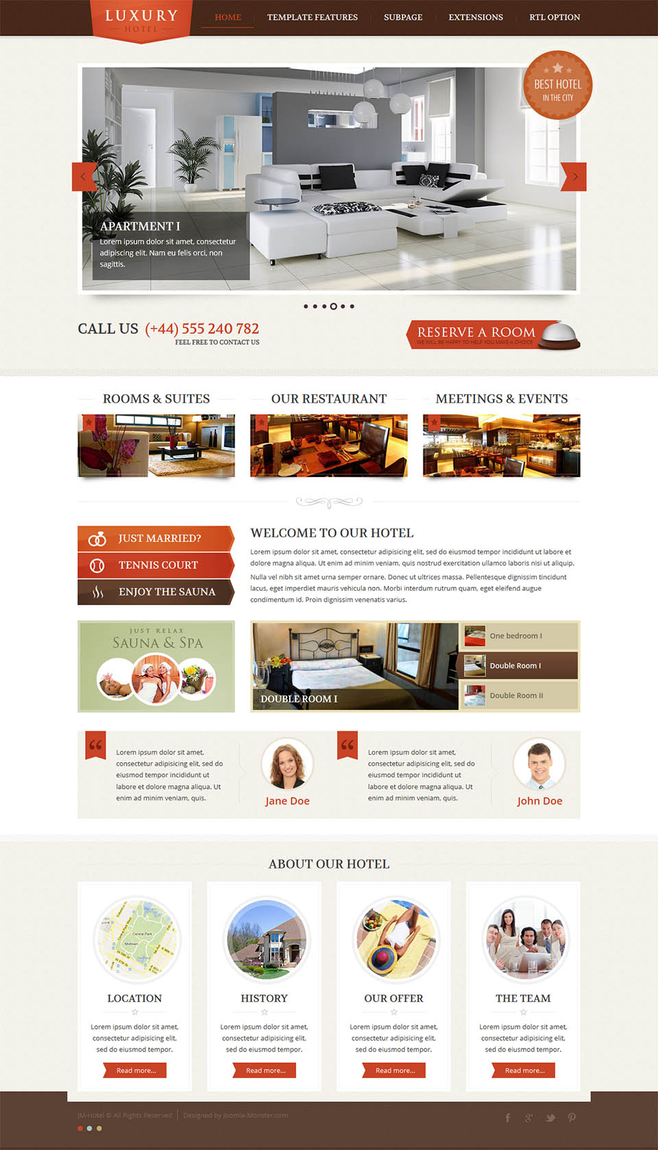 Template Joomla-Monster Hotel Joomla template Joomla-Monster Hotel
