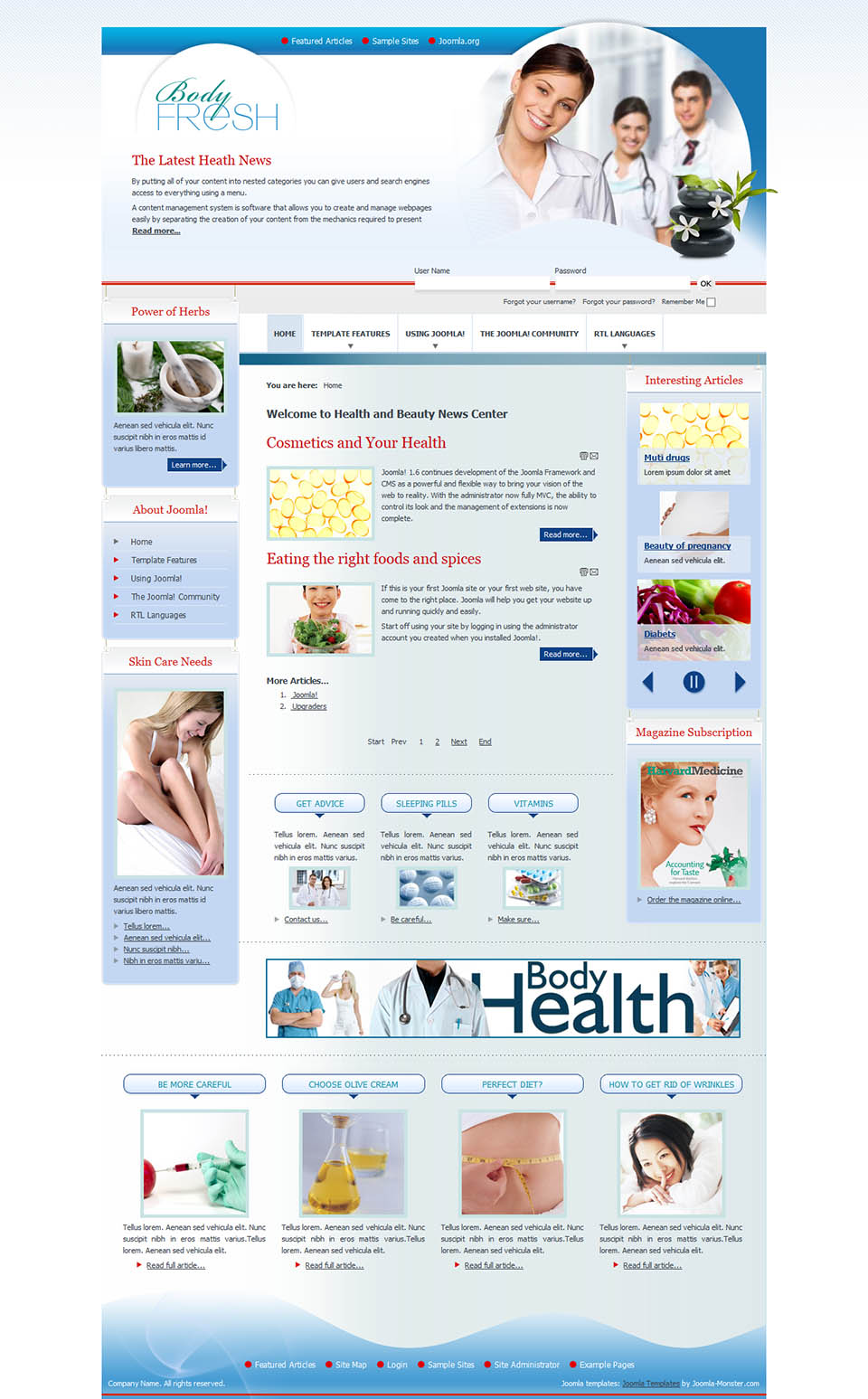 Template Joomla-Monster Medicine Joomla template Joomla-Monster Medicine