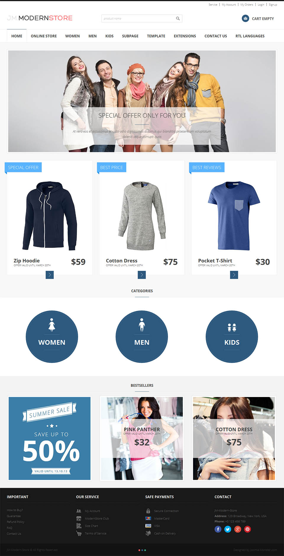 Joomla template Joomla-Monster Modern Store