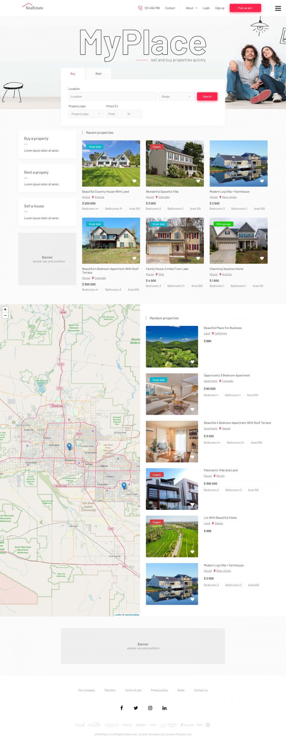 Template Joomla-Monster MyPlace Joomla template Joomla-Monster MyPlace