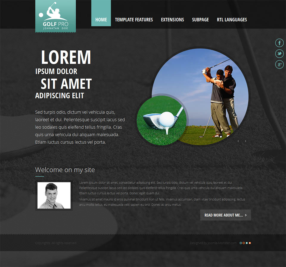 Template Joomla-Monster Personal Site Joomla template Joomla-Monster Personal Site
