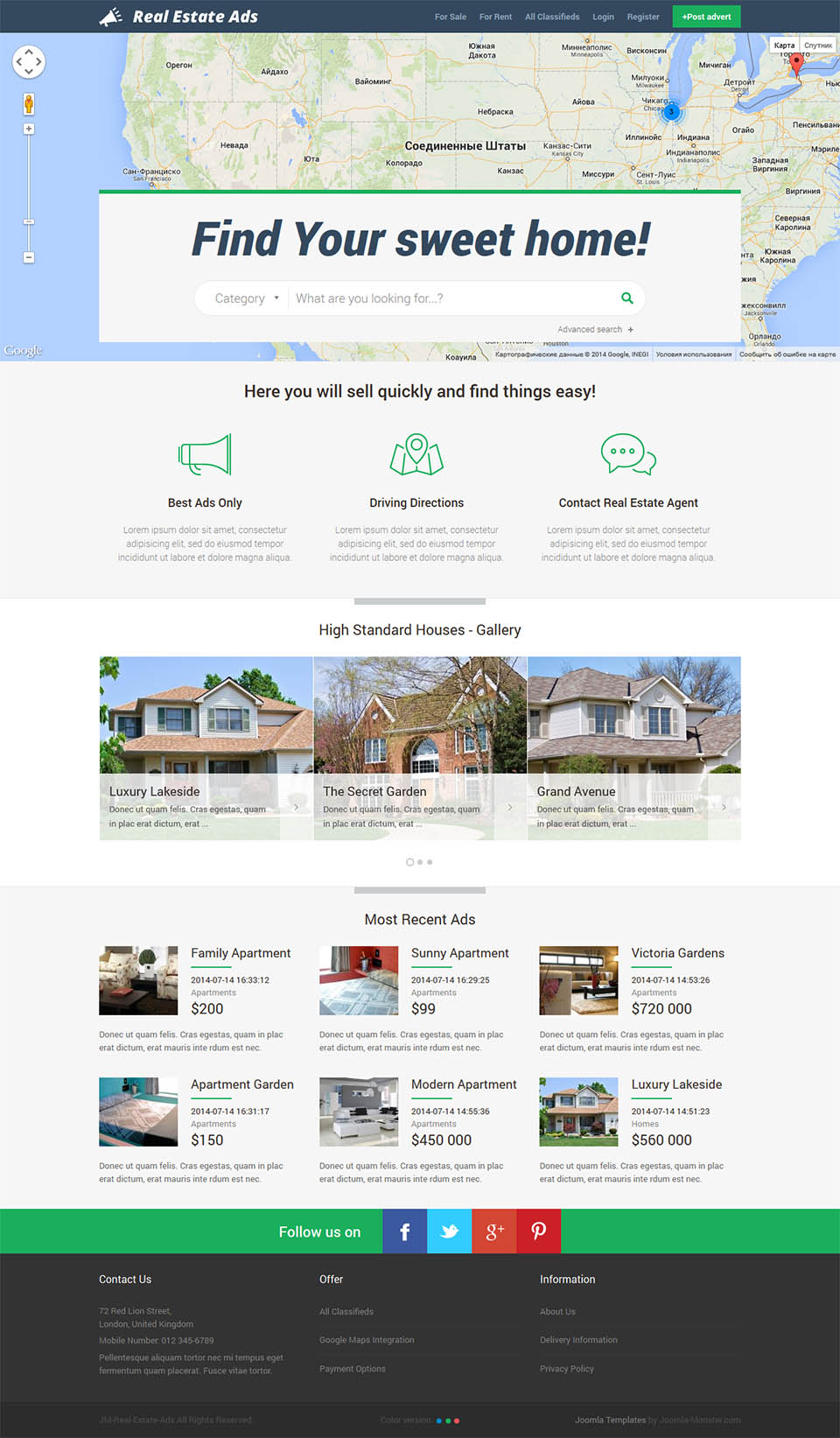 Template Joomla-Monster Real Estate Ads Joomla template Joomla-Monster Real Estate Ads