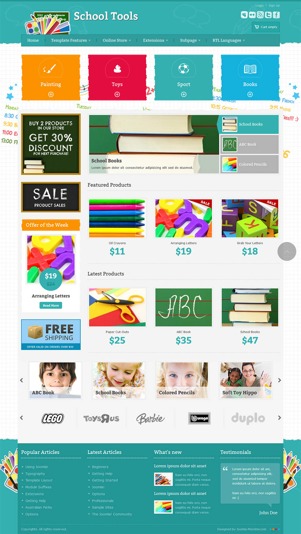 Template Joomla-Monster School Tools Store Joomla template Joomla-Monster School Tools Store