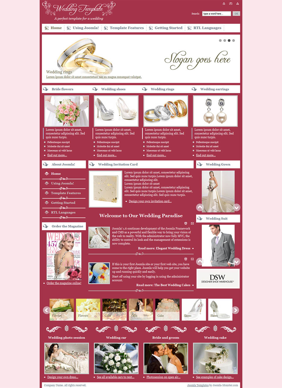 Template Joomla-Monster Wedding05 Joomla template Joomla-Monster Wedding05