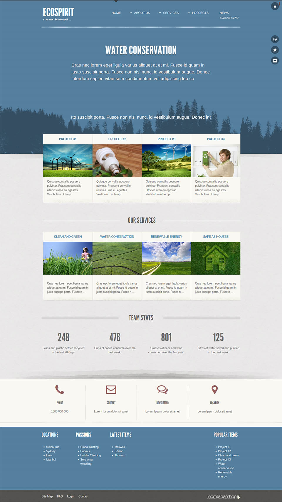 Template JoomlaBamboo Ecospirit Joomla template JoomlaBamboo Ecospirit