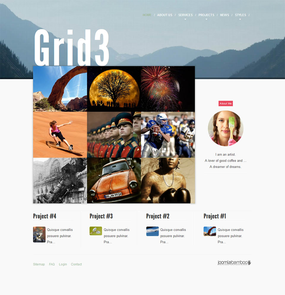 Template JoomlaBamboo Grid3 Joomla template JoomlaBamboo Grid3