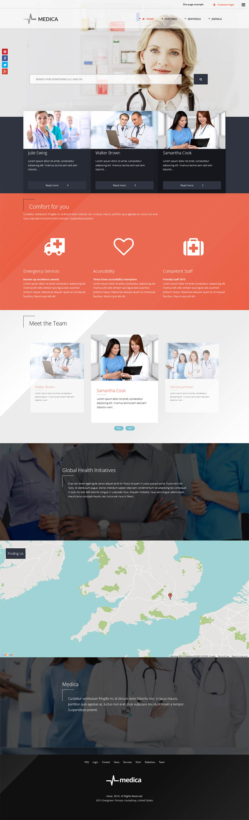 Template JoomlaBamboo Medica Joomla template JoomlaBamboo Medica