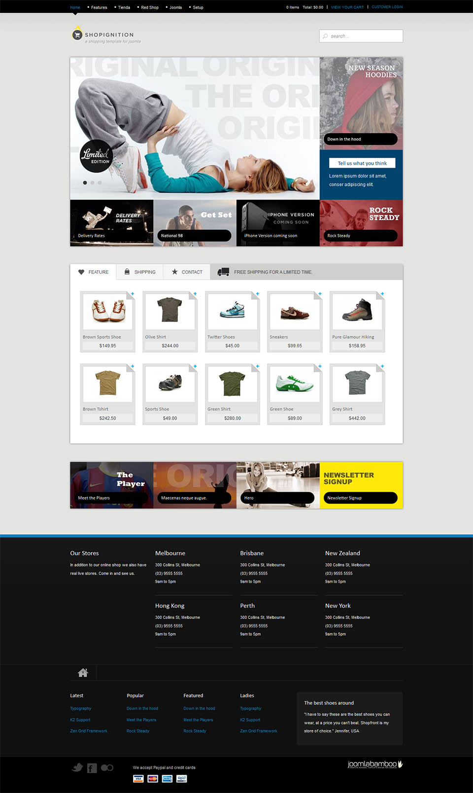 Template JoomlaBamboo Shop Ignition Joomla template JoomlaBamboo Shop Ignition