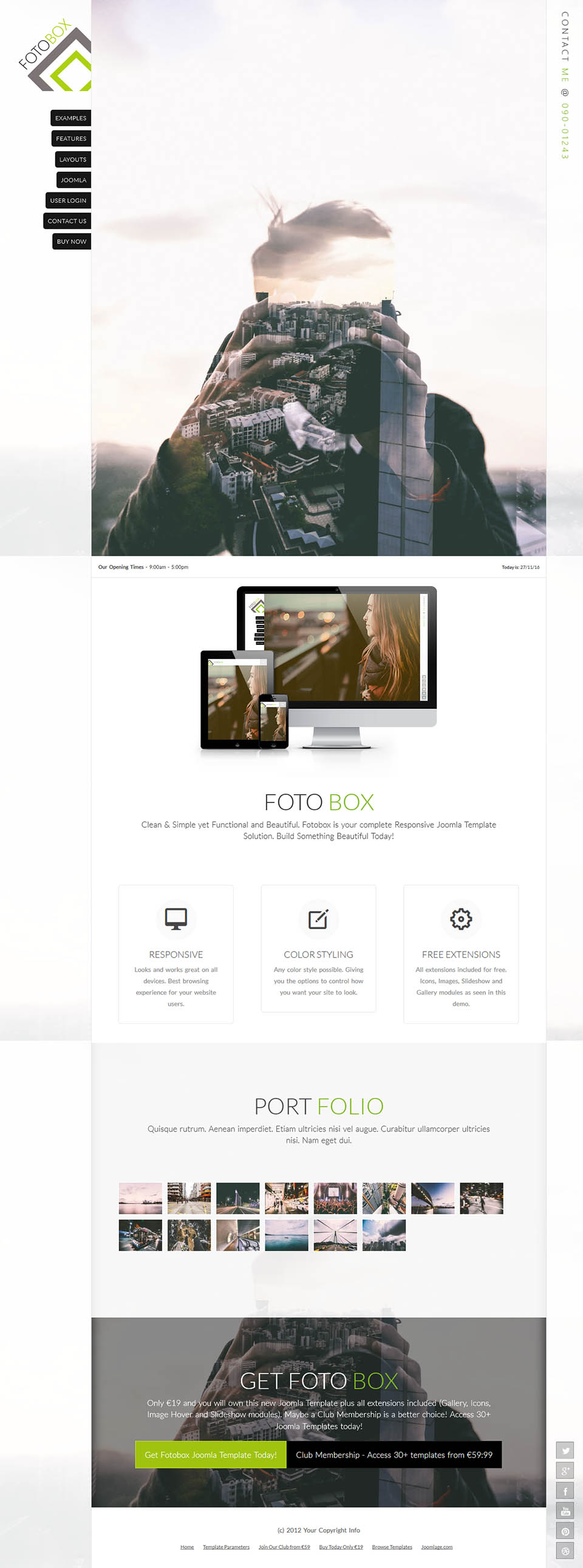 Joomla template Joomlage Fotobox