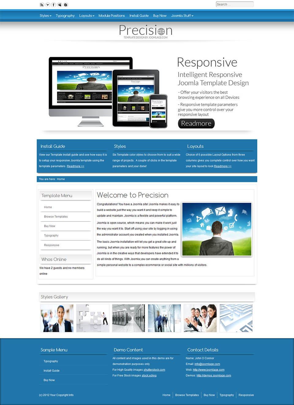 Template Joomlage Precision Joomla template Joomlage Precision