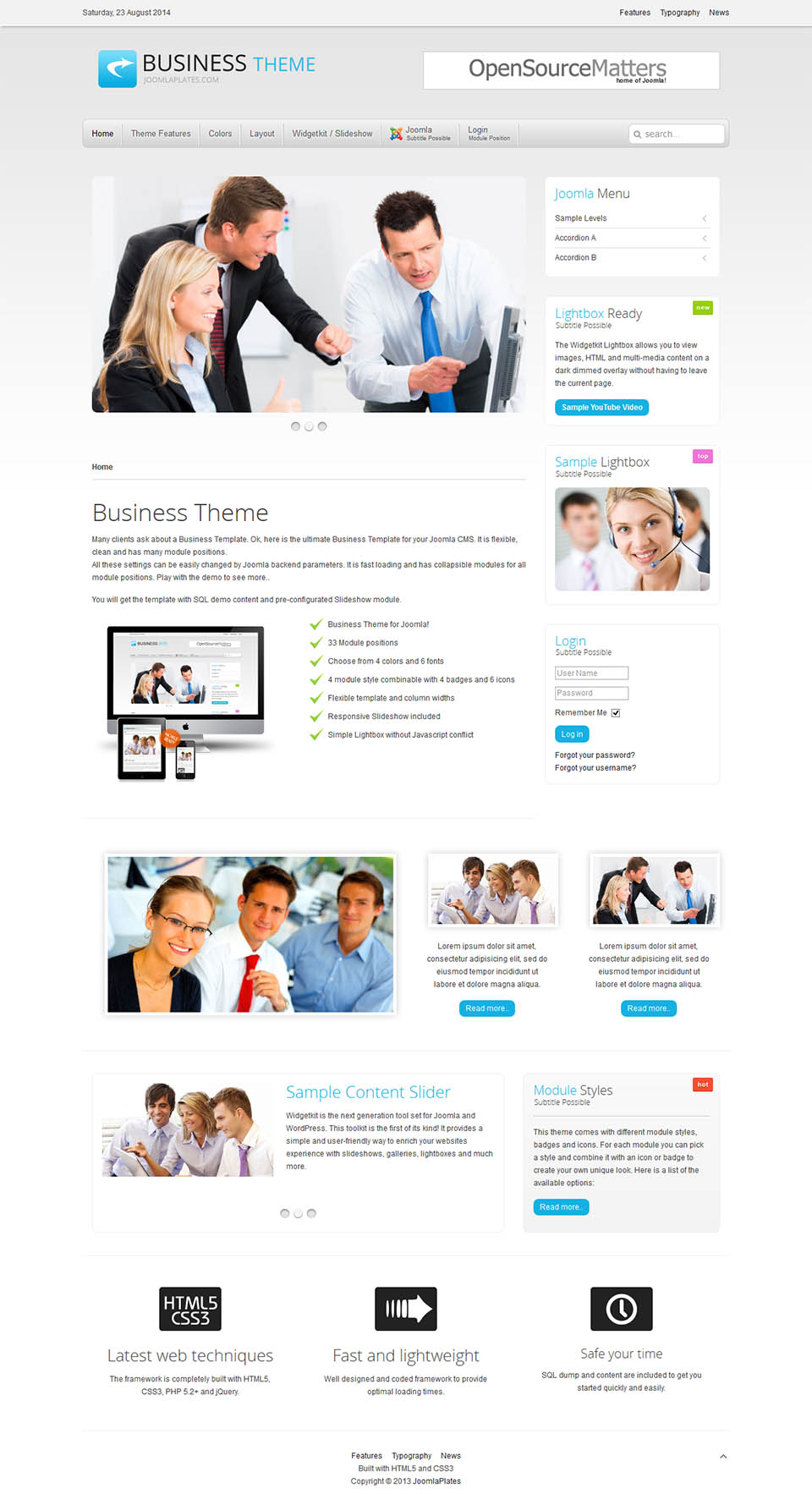 Template JoomlaPlates Business Theme Joomla template JoomlaPlates Business Theme