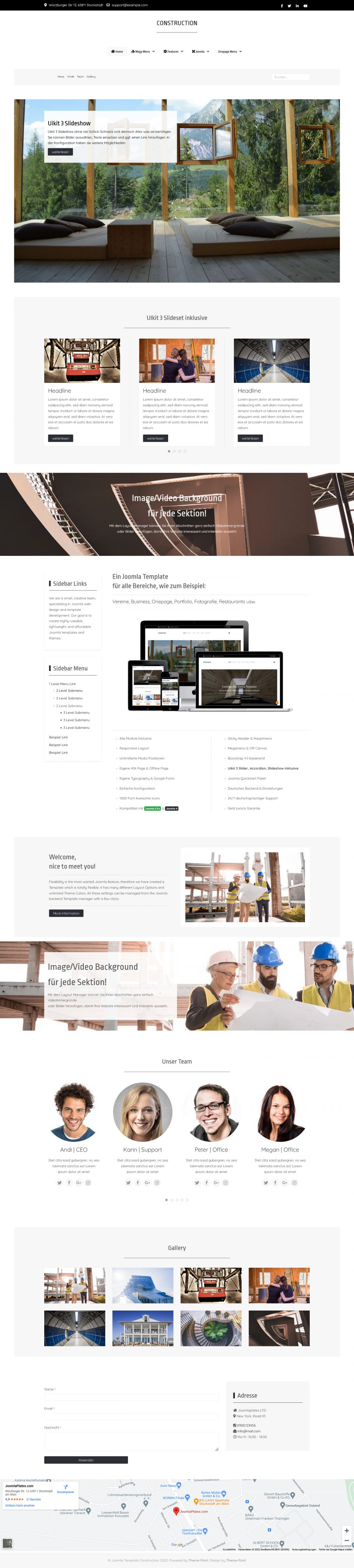 Template JoomlaPlates Construction Joomla template JoomlaPlates Construction