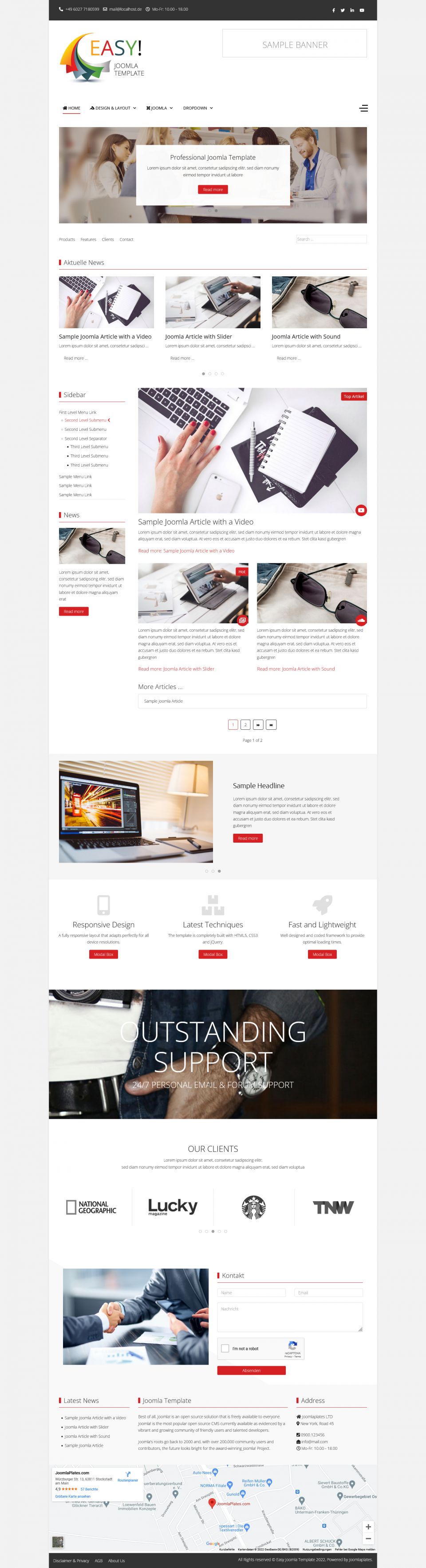 Template JoomlaPlates Easy Joomla template JoomlaPlates Easy