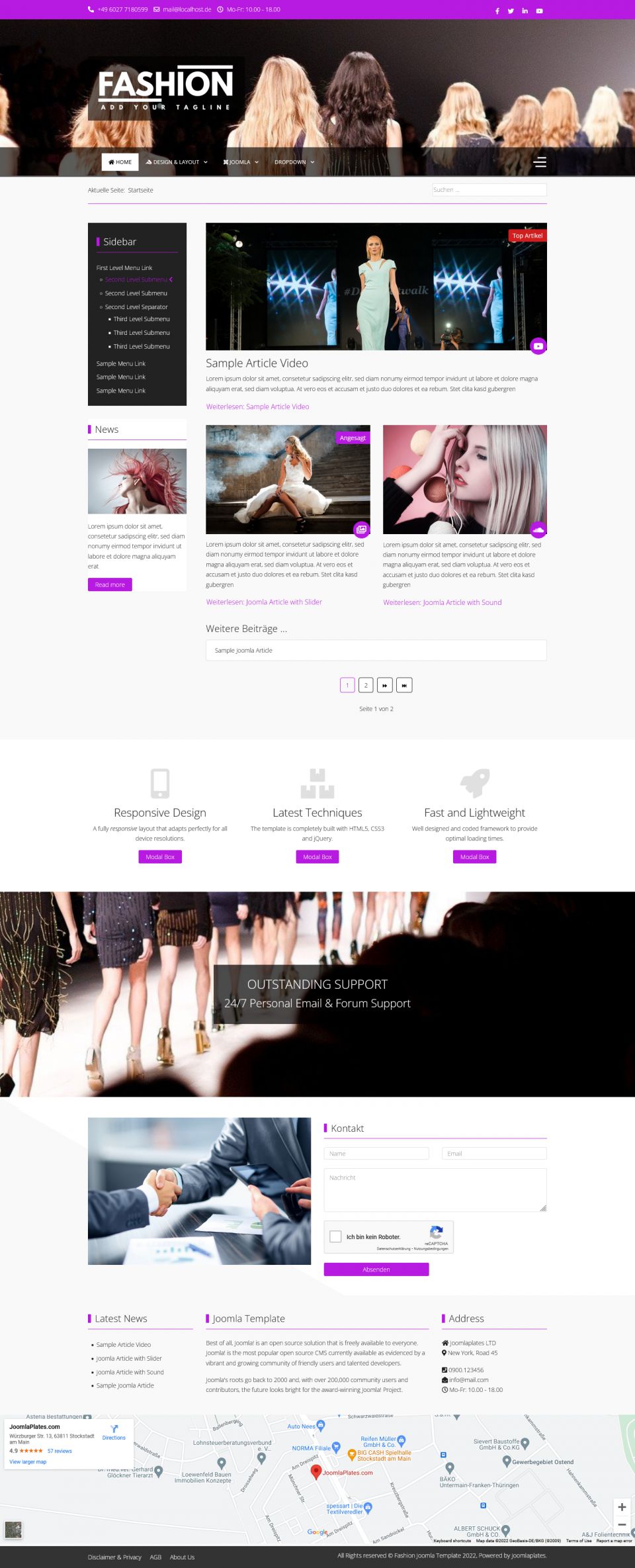 Template JoomlaPlates Fashion Joomla template JoomlaPlates Fashion