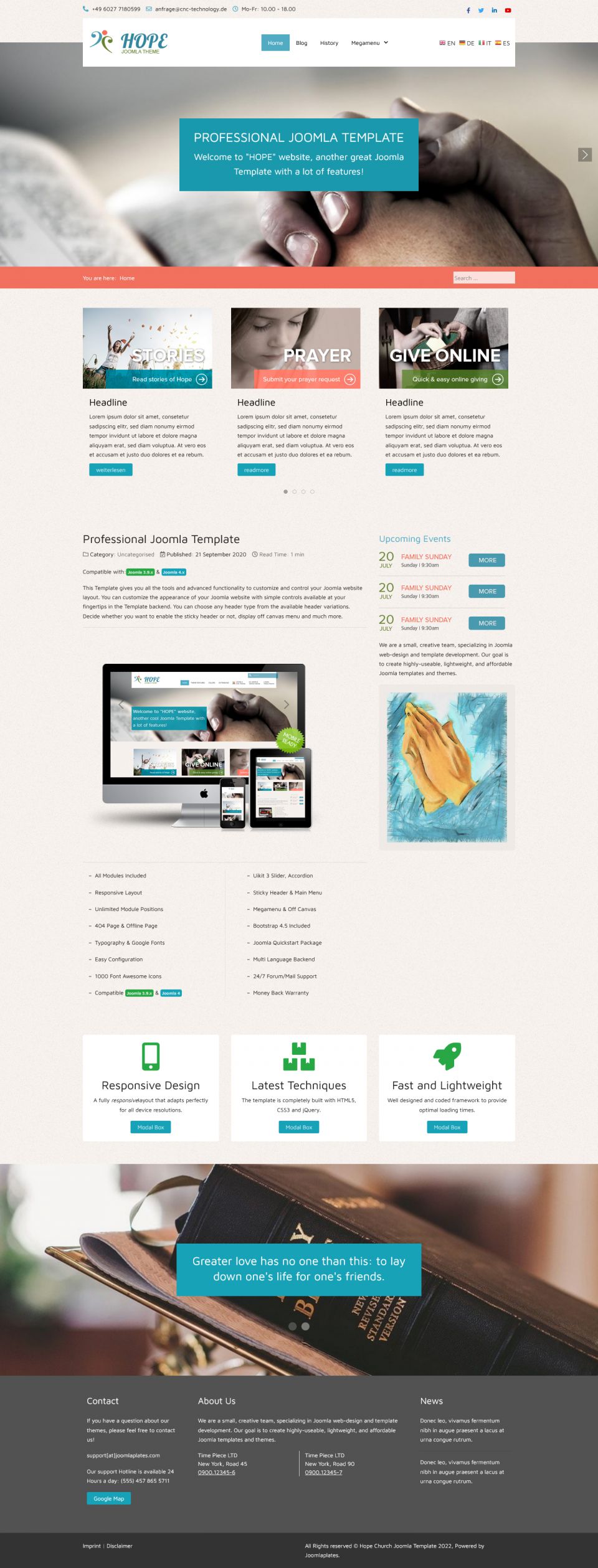 Template JoomlaPlates Hope Joomla template JoomlaPlates Hope