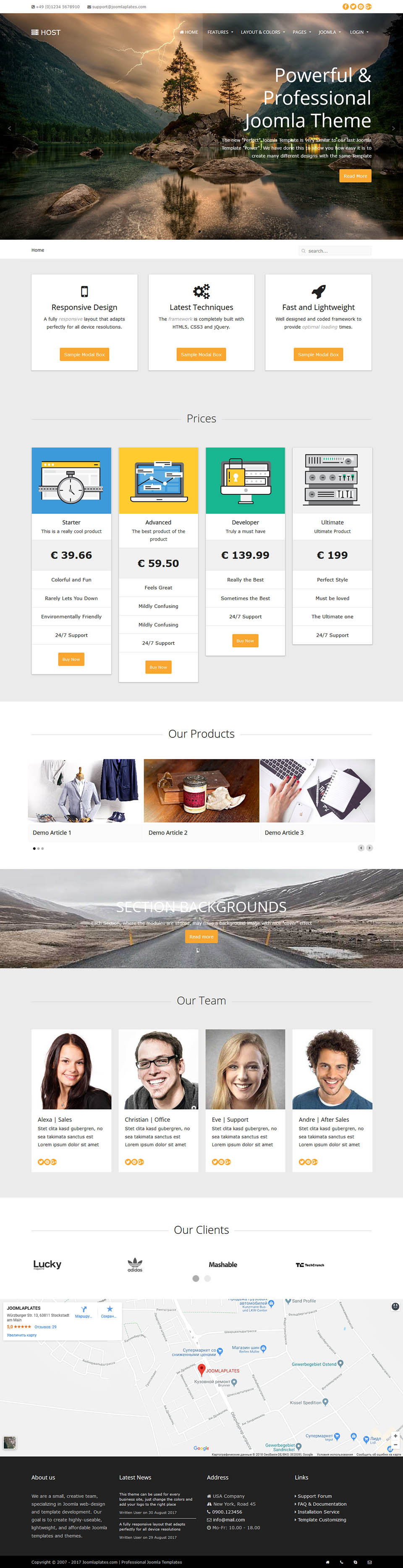 Template JoomlaPlates Host Joomla template JoomlaPlates Host