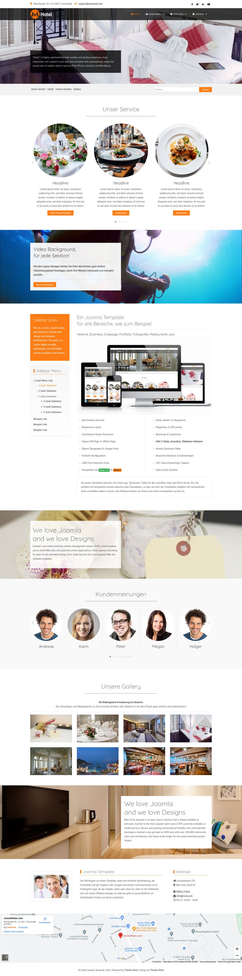 Template JoomlaPlates Hotel Joomla template JoomlaPlates Hotel