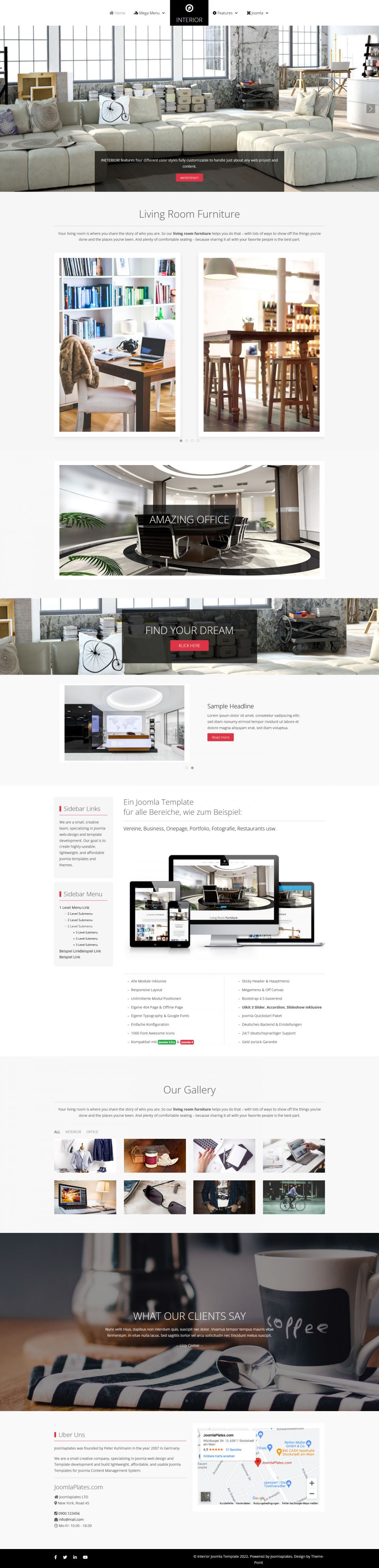 Joomla template JoomlaPlates Interior