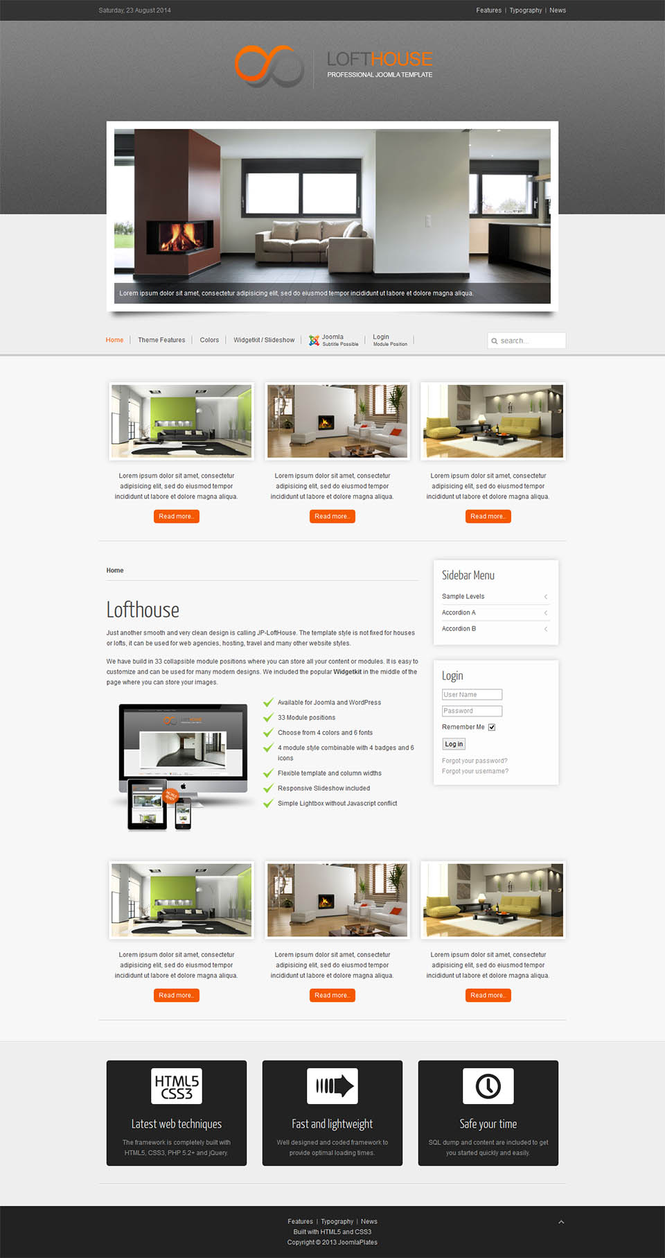 Template JoomlaPlates Lofthouse Joomla template JoomlaPlates Lofthouse