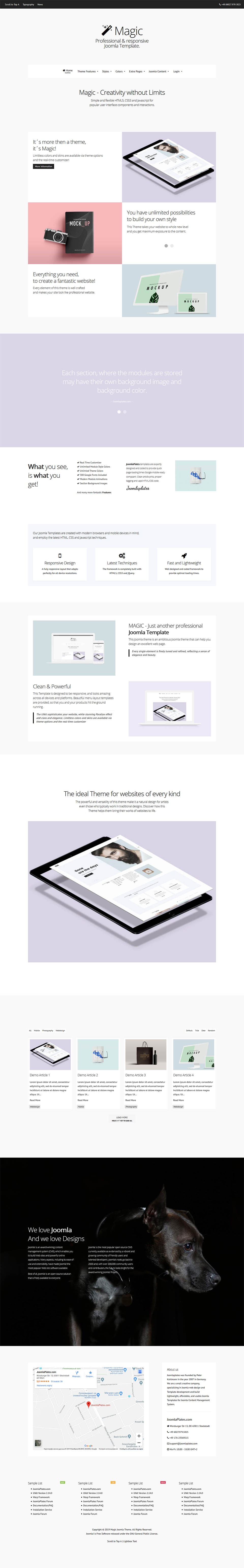 Template JoomlaPlates Magic Joomla template JoomlaPlates Magic