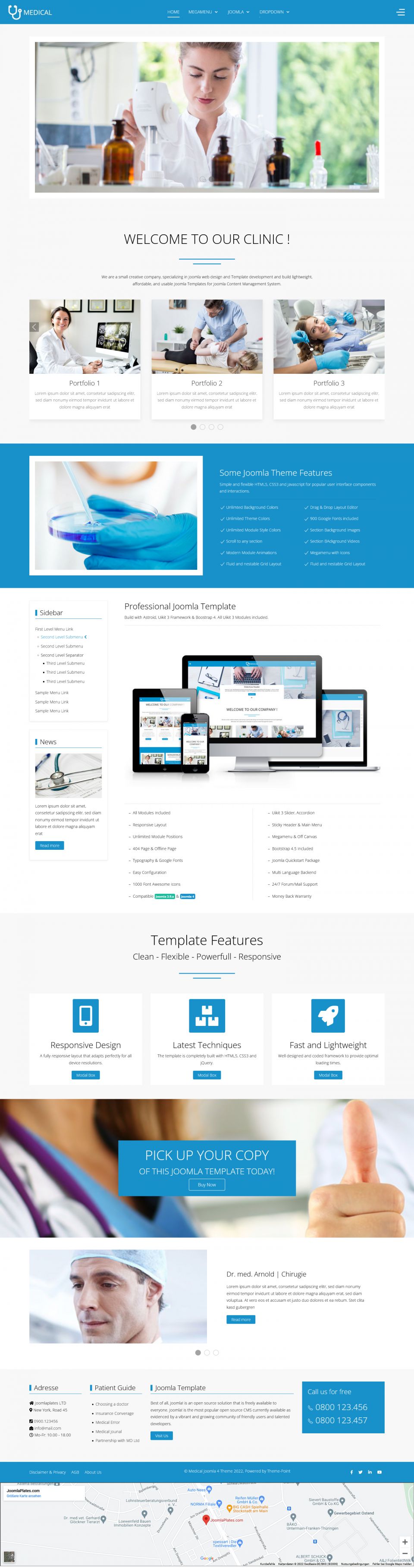 Joomla template JoomlaPlates Medical