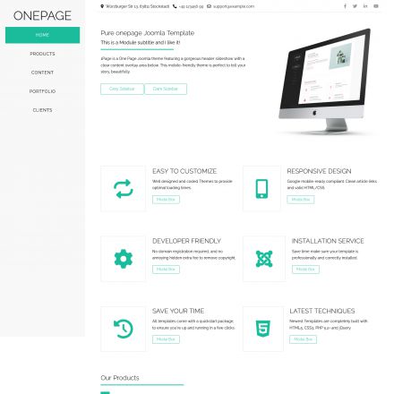 JoomlaPlates Onepage 