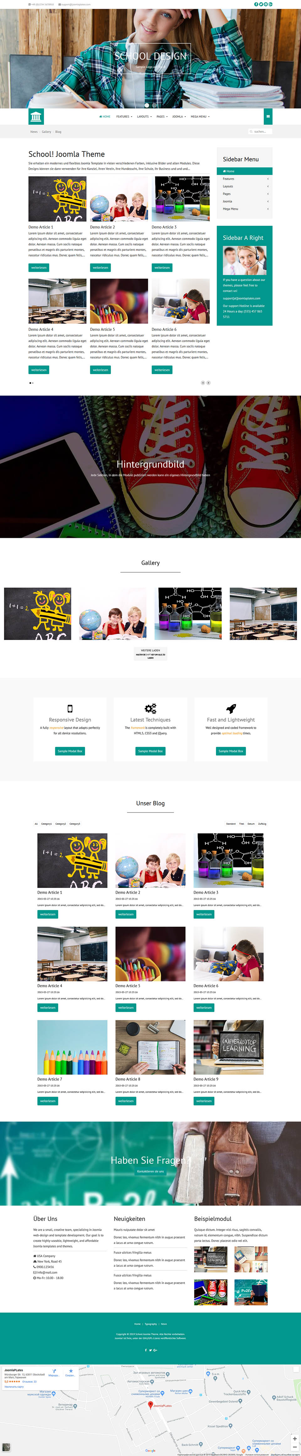 Template JoomlaPlates School Joomla template JoomlaPlates School