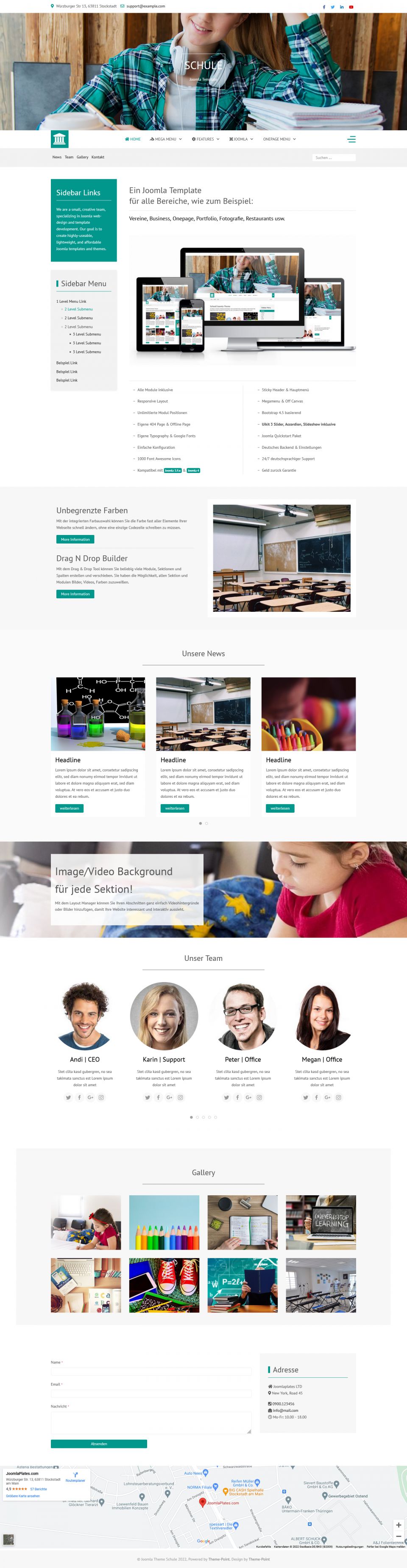 Template JoomlaPlates Schule Joomla template JoomlaPlates Schule