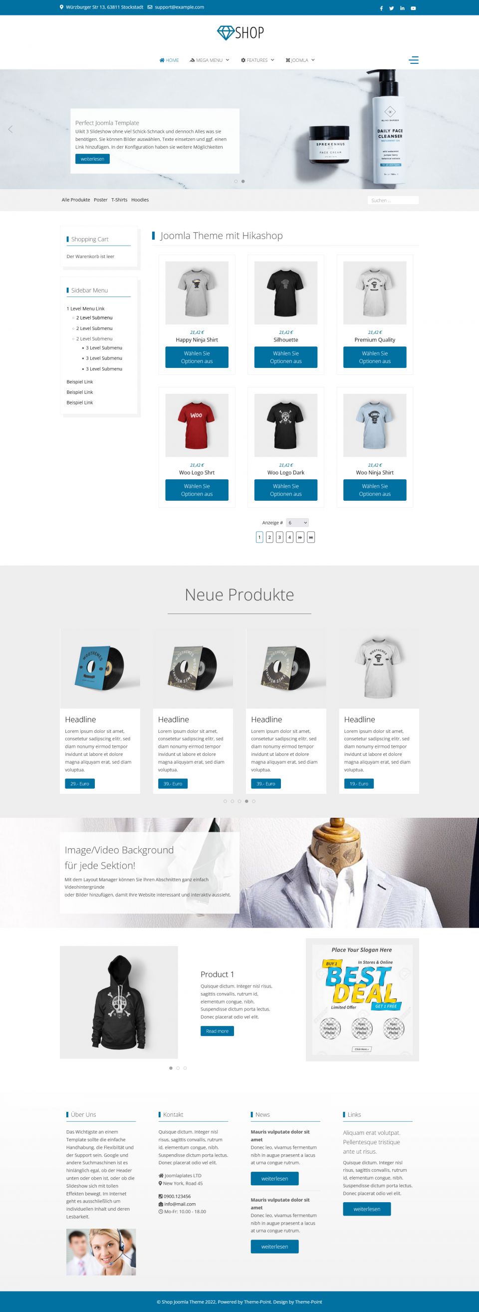 Template JoomlaPlates Shop Joomla template JoomlaPlates Shop