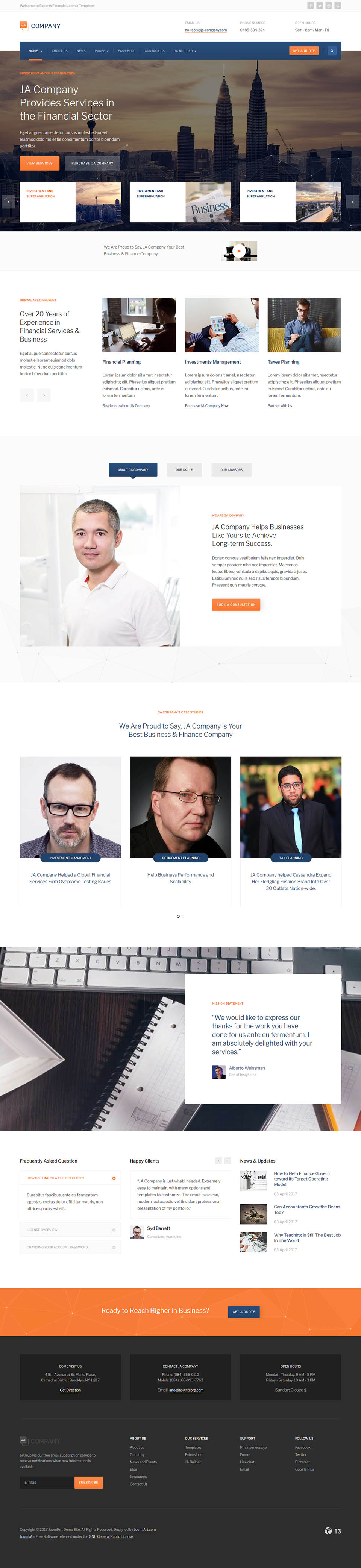 Template JoomlArt Company Joomla template JoomlArt Company