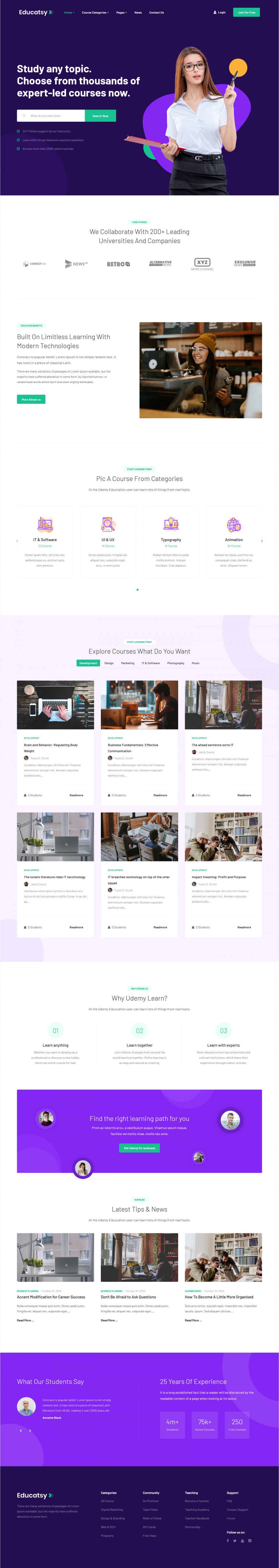 Joomla template JoomlArt Educatsy