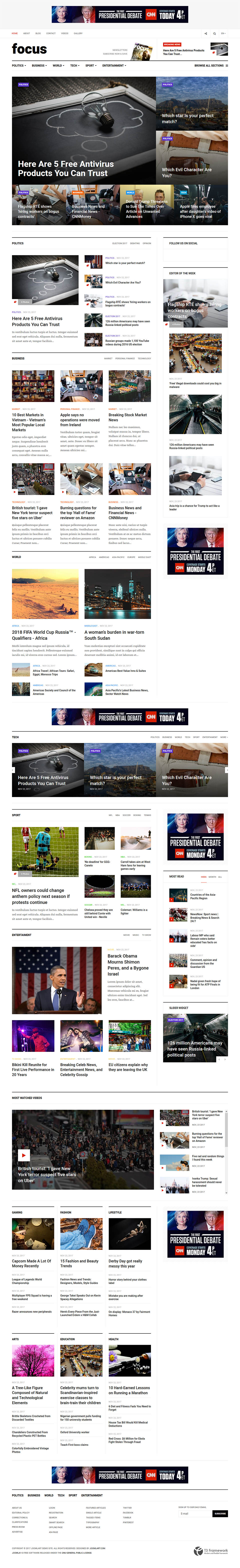 Template JoomlArt Focus Joomla template JoomlArt Focus