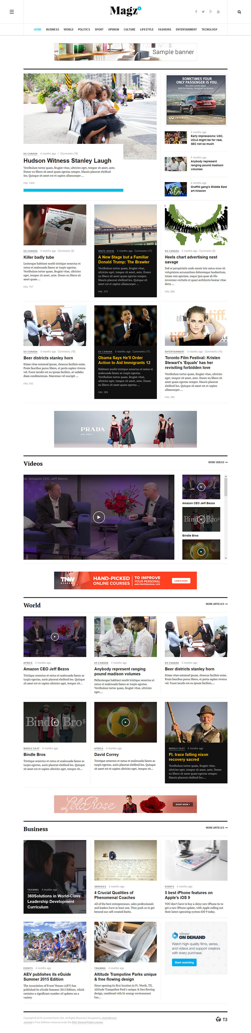 Template JoomlArt Magz II Joomla template JoomlArt Magz II