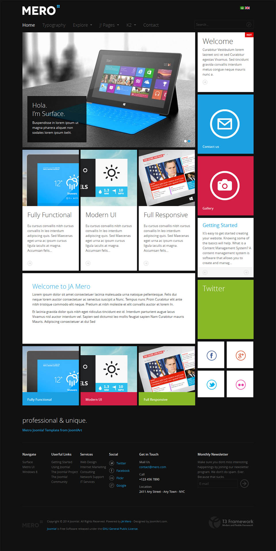 Template JoomlArt Mero Joomla template JoomlArt Mero