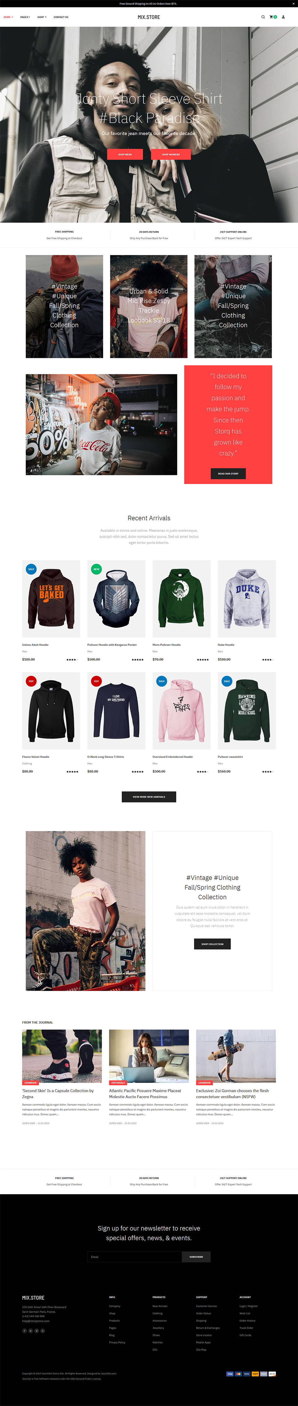 Template JoomlArt Mixstore Joomla template JoomlArt Mixstore