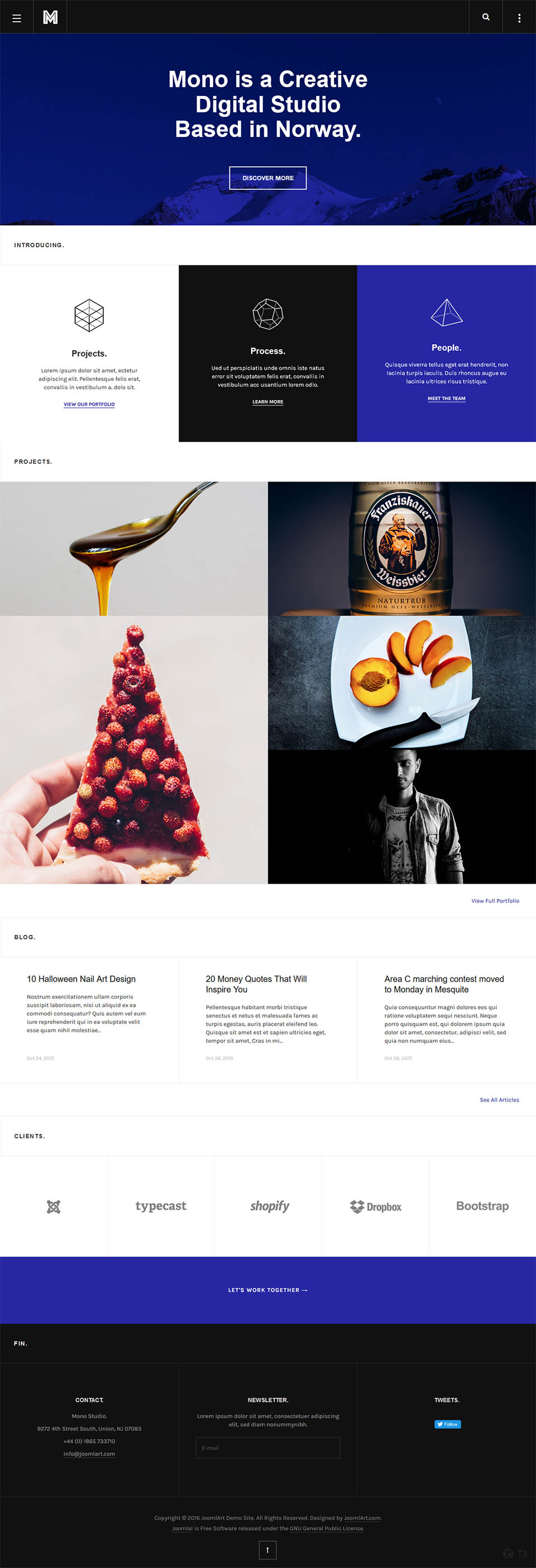 Joomla template JoomlArt Mono