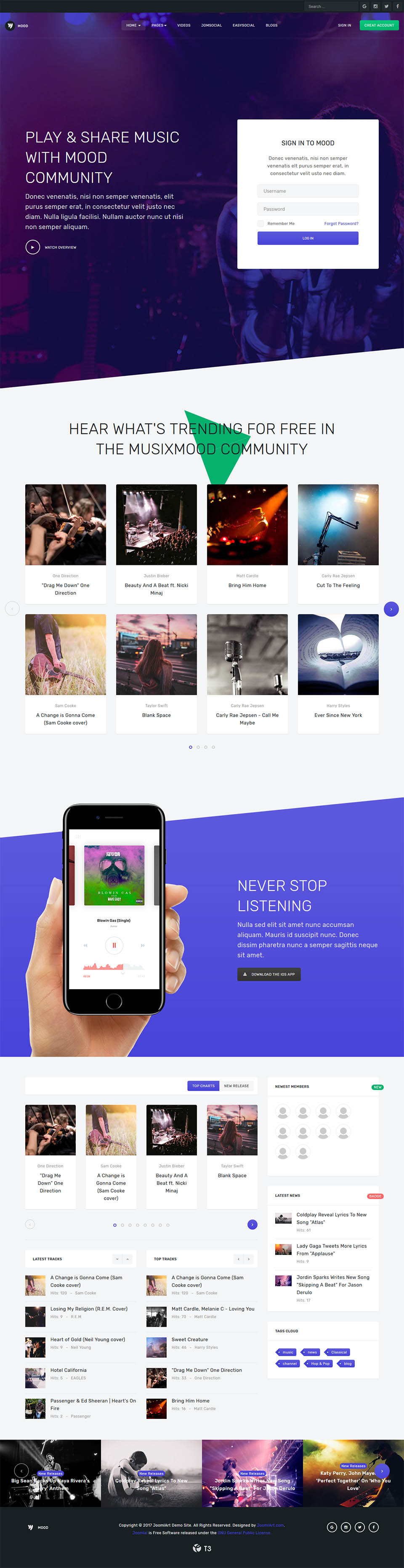Template JoomlArt Mood Joomla template JoomlArt Mood