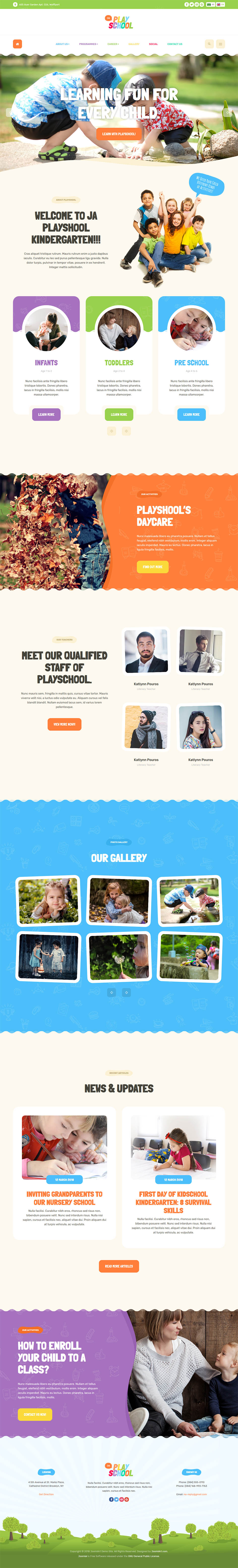 Joomla template JoomlArt Playschool