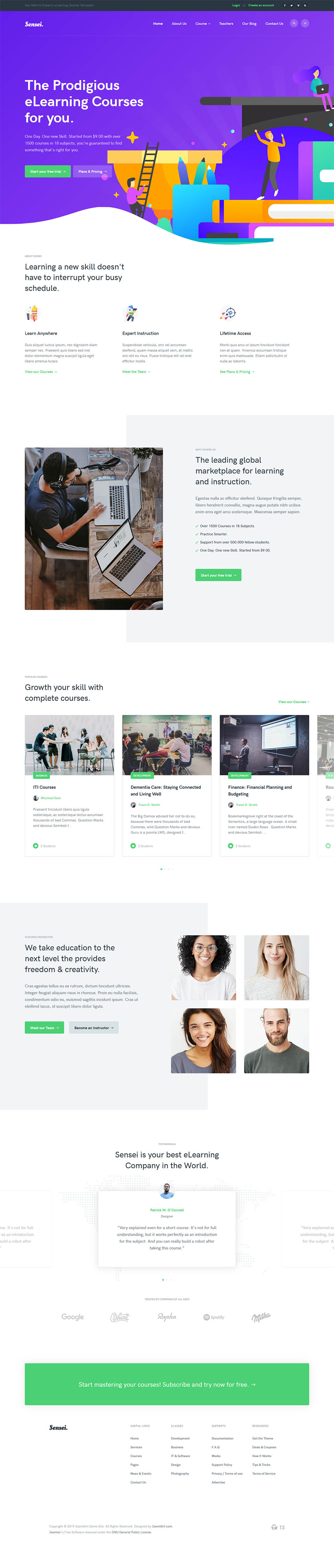 Template JoomlArt Sensei Joomla template JoomlArt Sensei