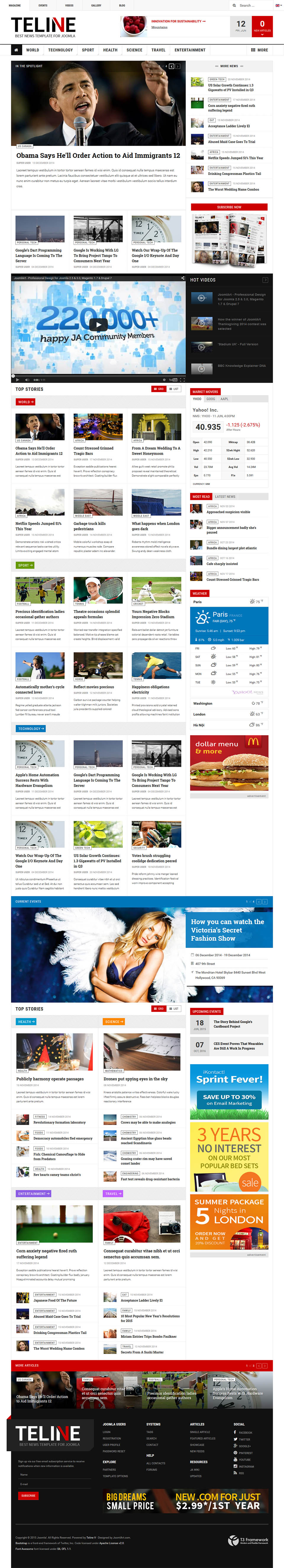 Template JoomlArt Teline V Joomla template JoomlArt Teline V