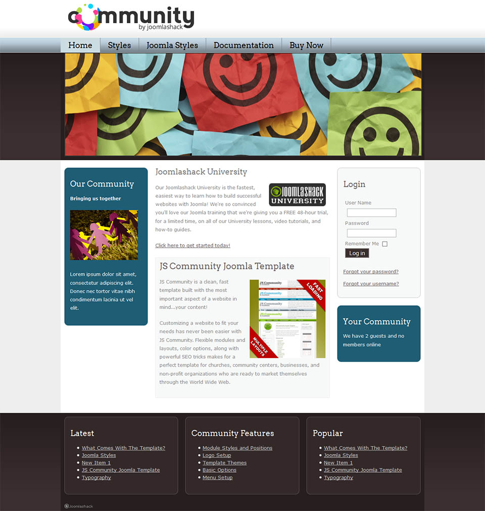 JoomlaShack Community v3.0.3 the educational community template for