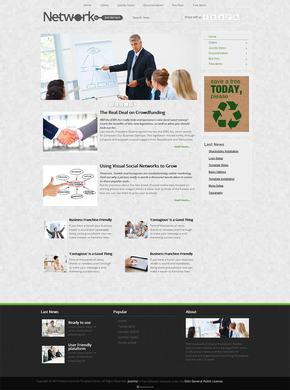Joomla template JoomlaShack Network