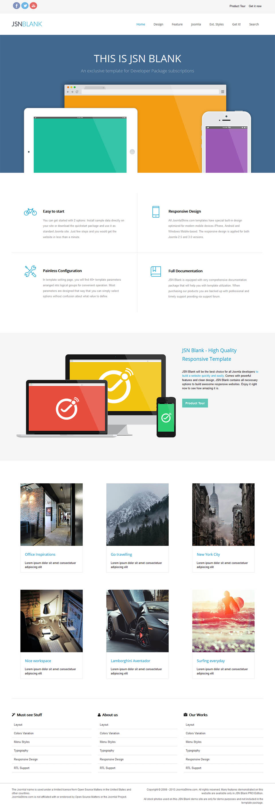 Template JoomlaShine Blank Joomla template JoomlaShine Blank