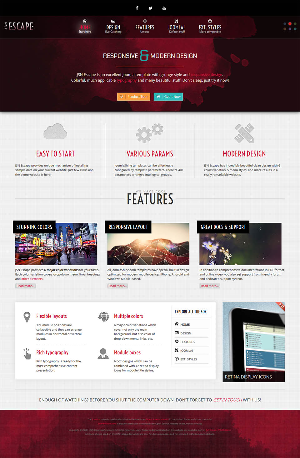 Template JoomlaShine Escape Joomla template JoomlaShine Escape