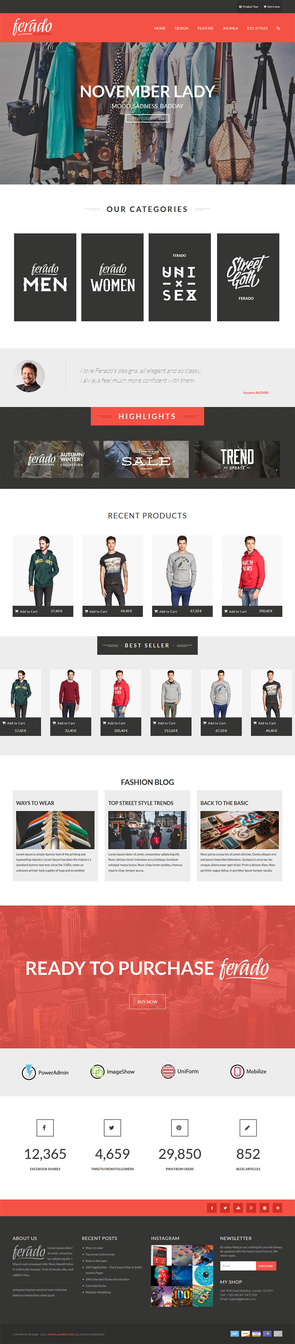 Template JoomlaShine Ferado Joomla template JoomlaShine Ferado