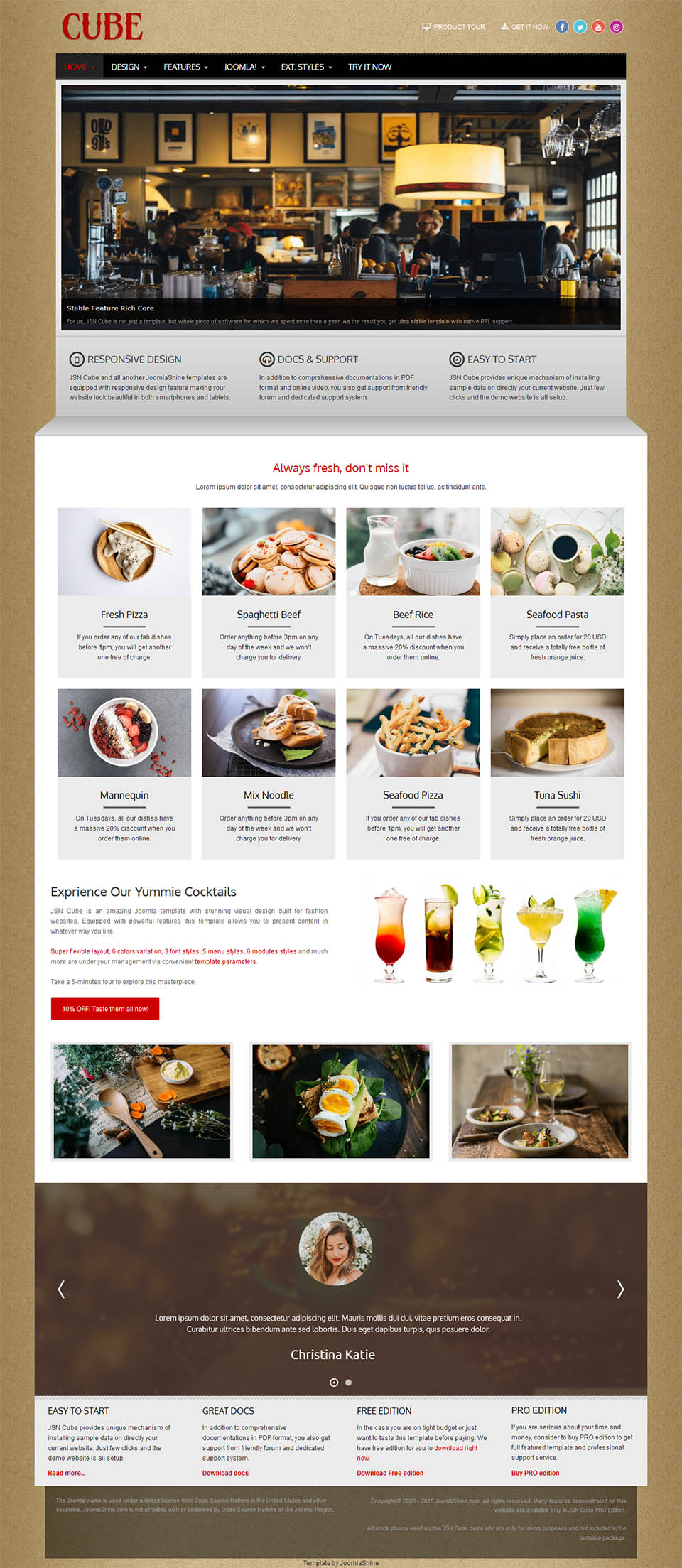 Template JoomlaShine Cube 2 Joomla template JoomlaShine Cube 2