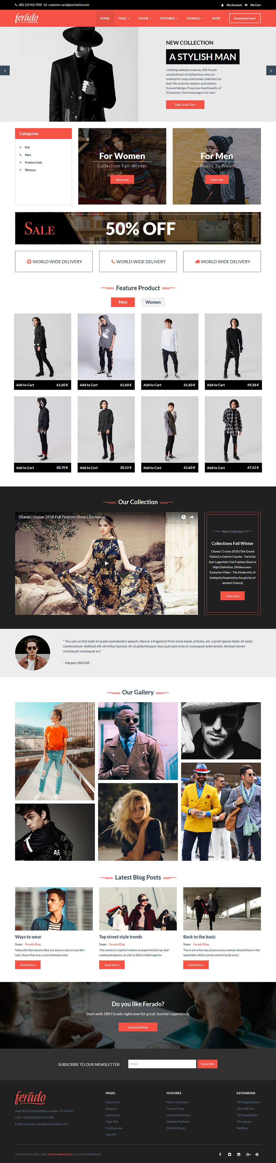 Joomla template JoomlaShine Ferado 2