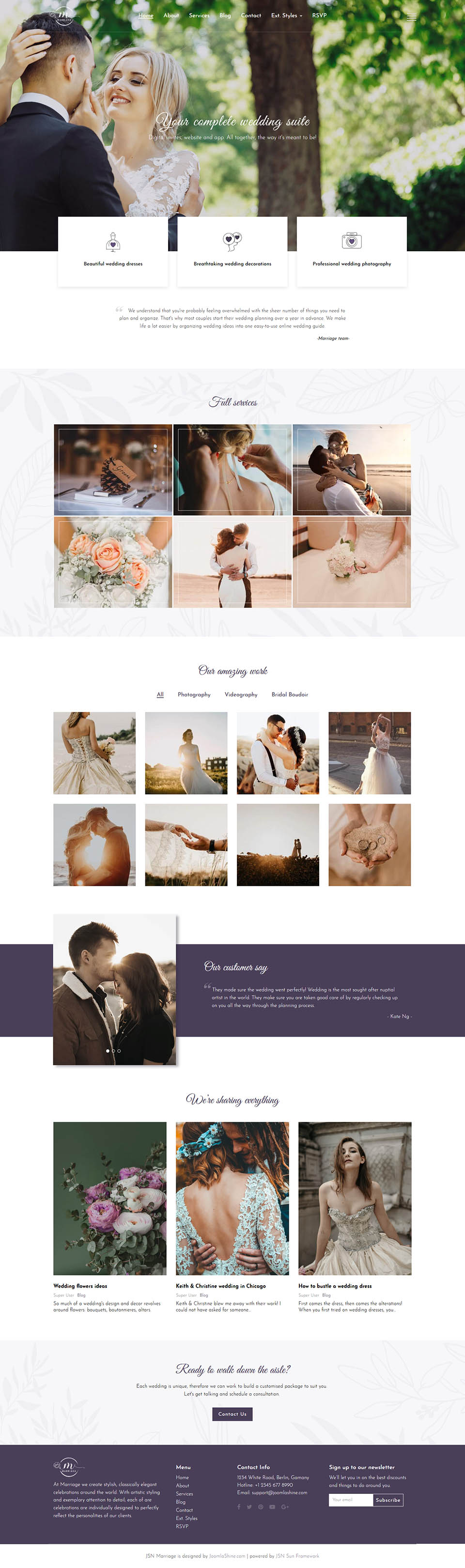 Joomla template JoomlaShine Marriage