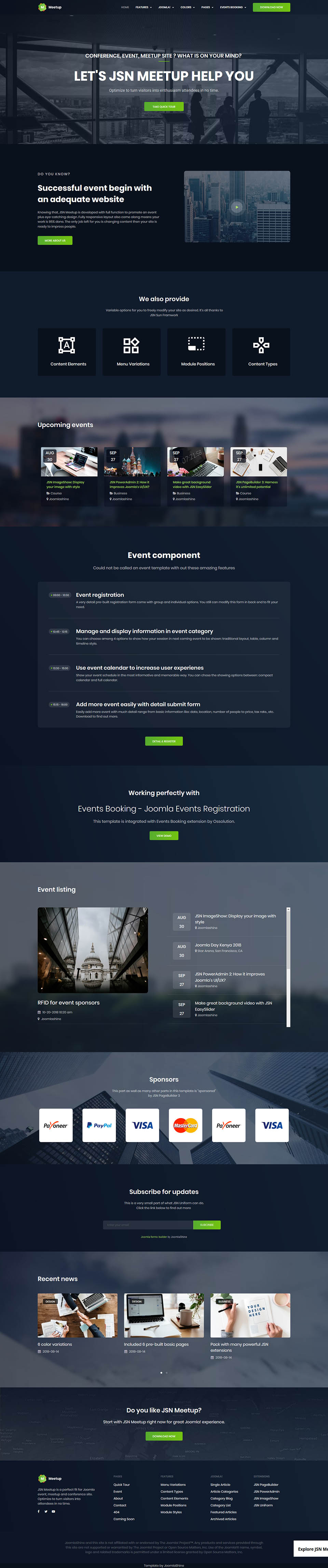 Joomla template JoomlaShine Meetup